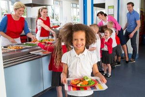 Picture of girl with school lunch