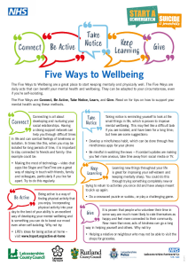 5 Ways known to support positive Mental Wellbeing