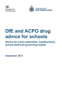 DfE and ACPO drug advice for schools
