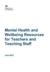 Mental Health and wellbeing resources for teachers and teaching staff